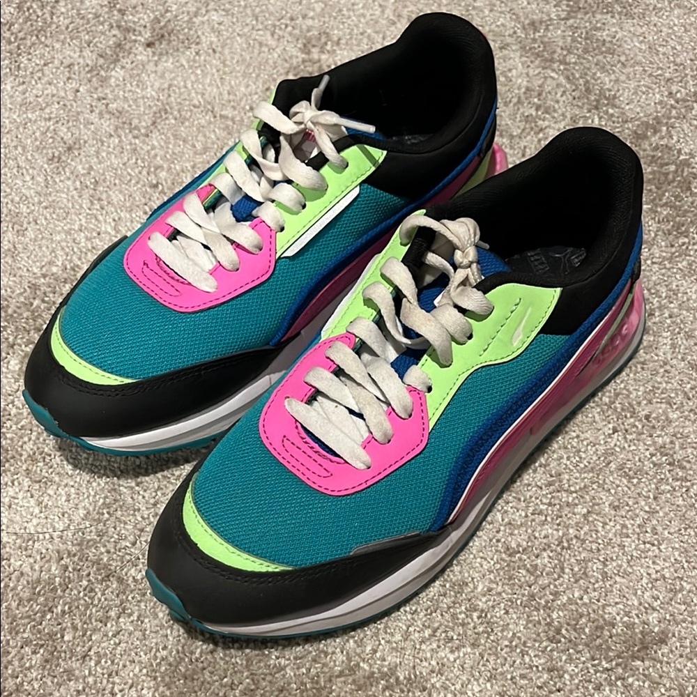 Puma Women's Sneakers - Black, Pink, Blue, Green